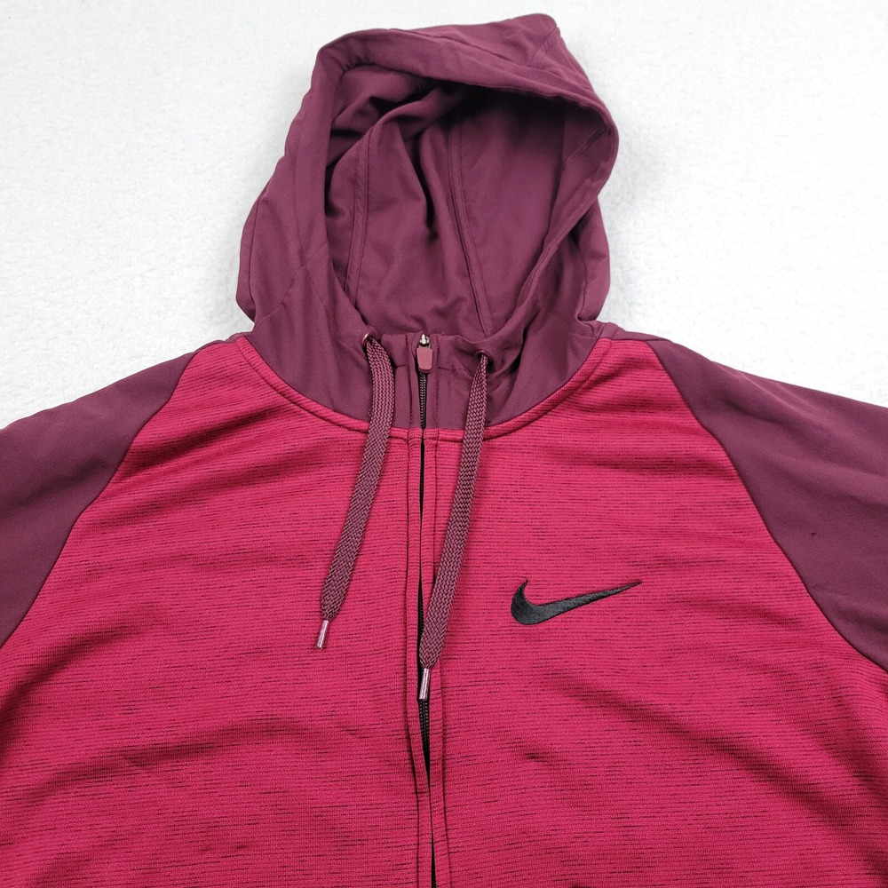 Nike Dri-Fit Full Zip‎ Training Jacket Hoodie Mens Medium M Reds BV2676-681